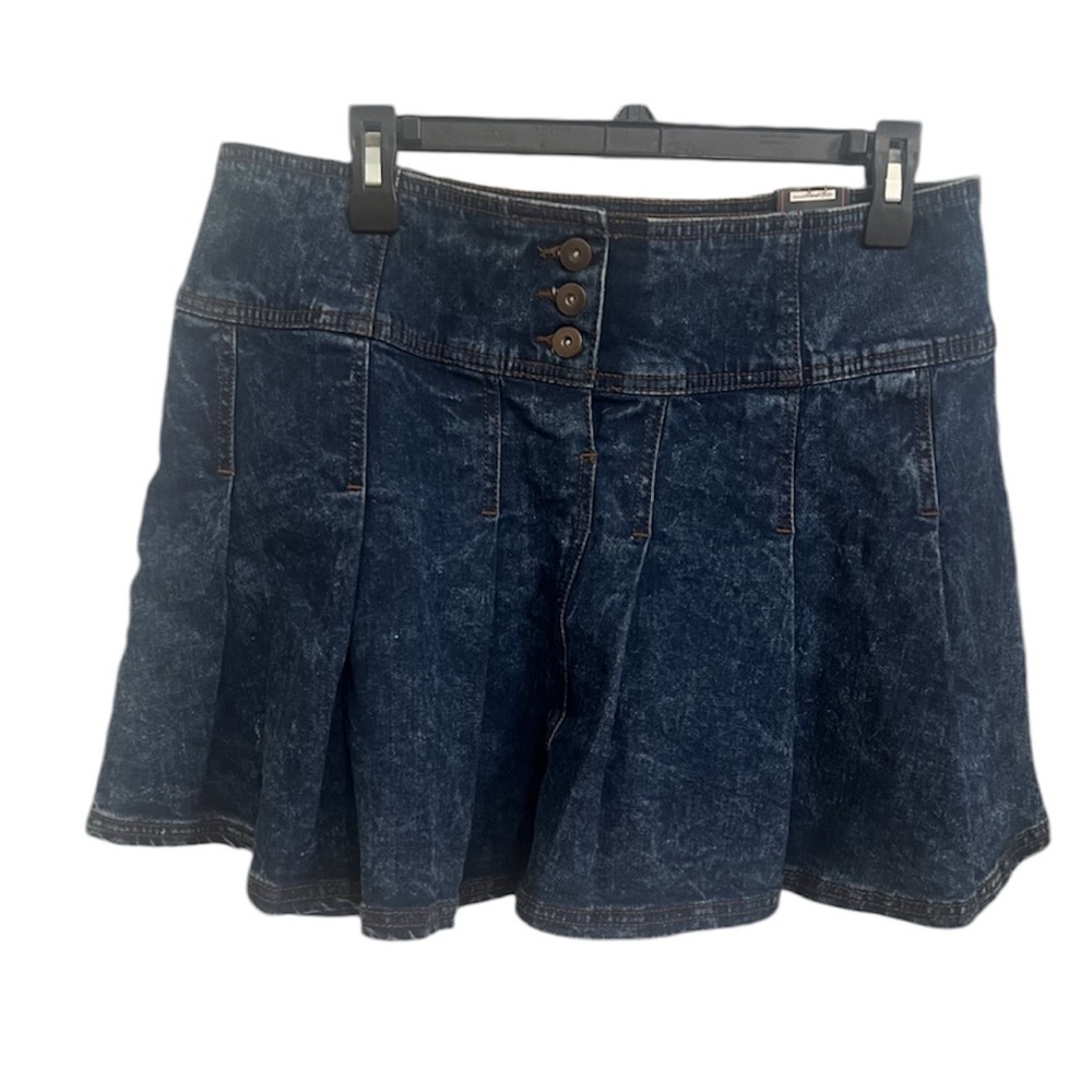 Brand new flare jean ruffle mini skirt